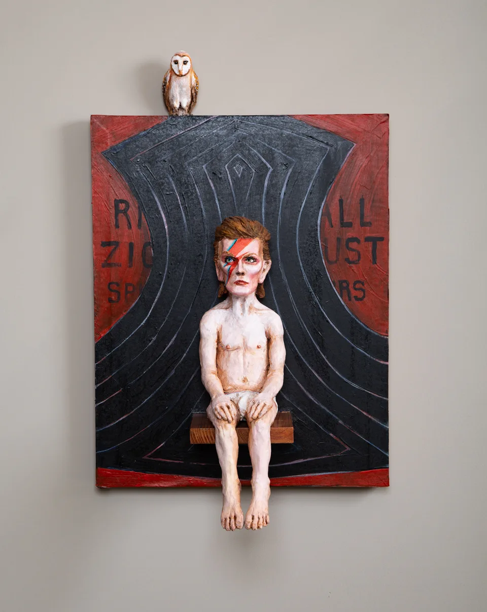 David — ceramic and mixed-media sculpture by Steve Jones