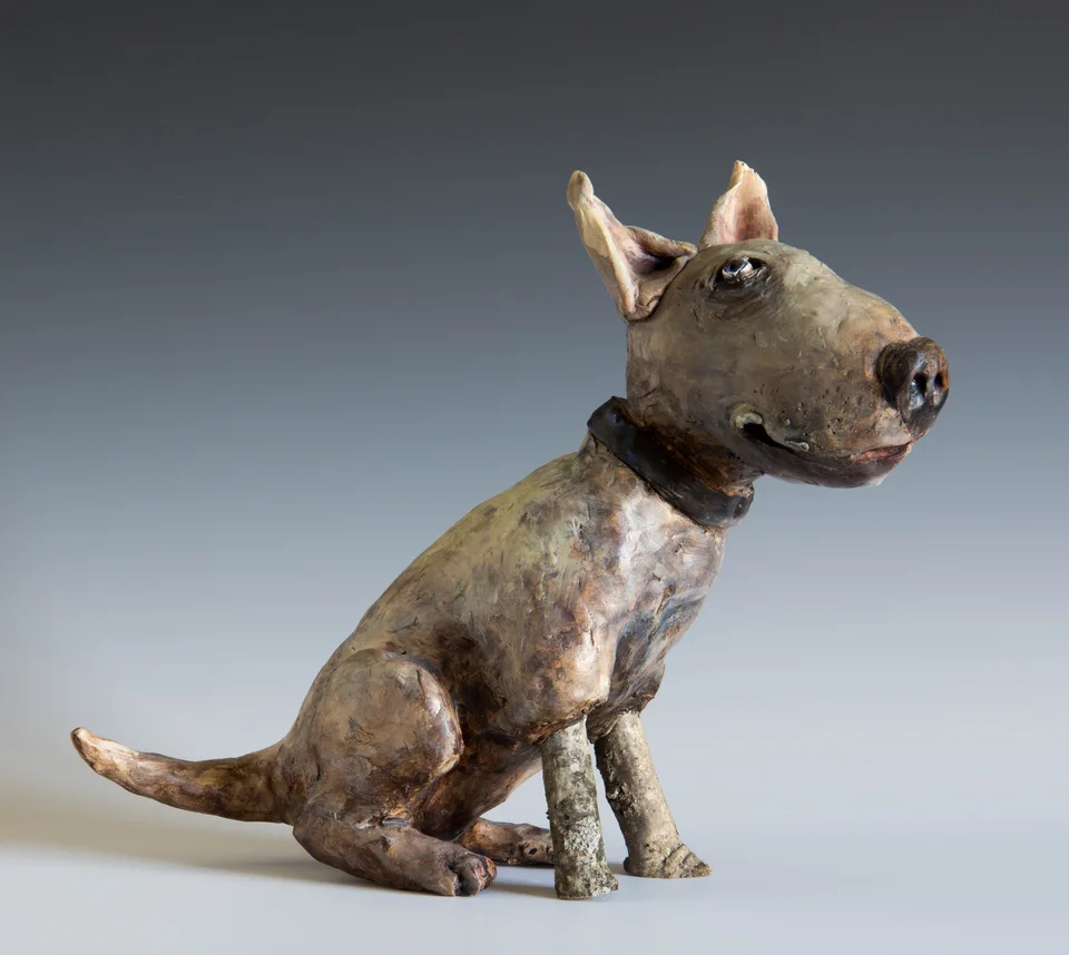 Mixed Media Mutt — ceramic and mixed-media sculpture by Steve Jones