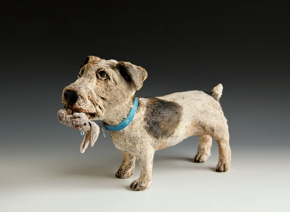 Gilly — ceramic and mixed-media sculpture by Steve Jones
