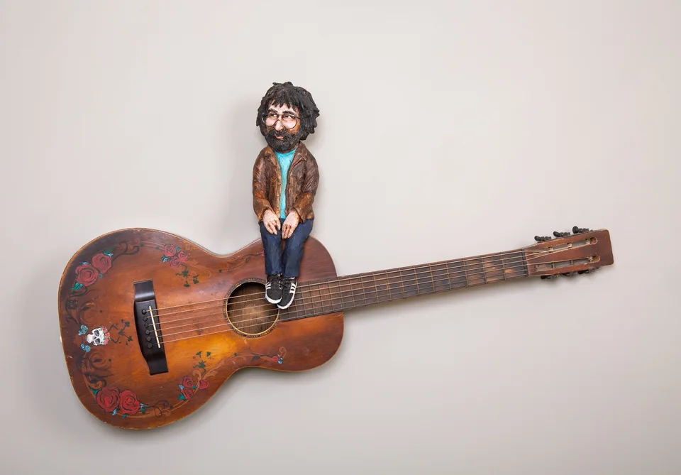 Jerry — ceramic and mixed-media sculpture by Steve Jones