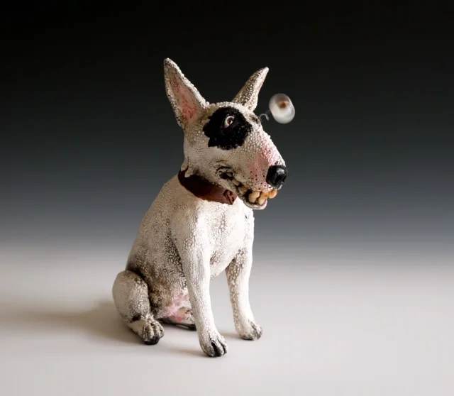 Pop Eyed Pete — ceramic and mixed-media sculpture by Steve Jones