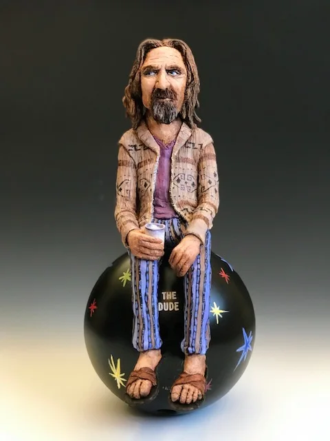 The Dude — ceramic and mixed-media sculpture by Steve Jones