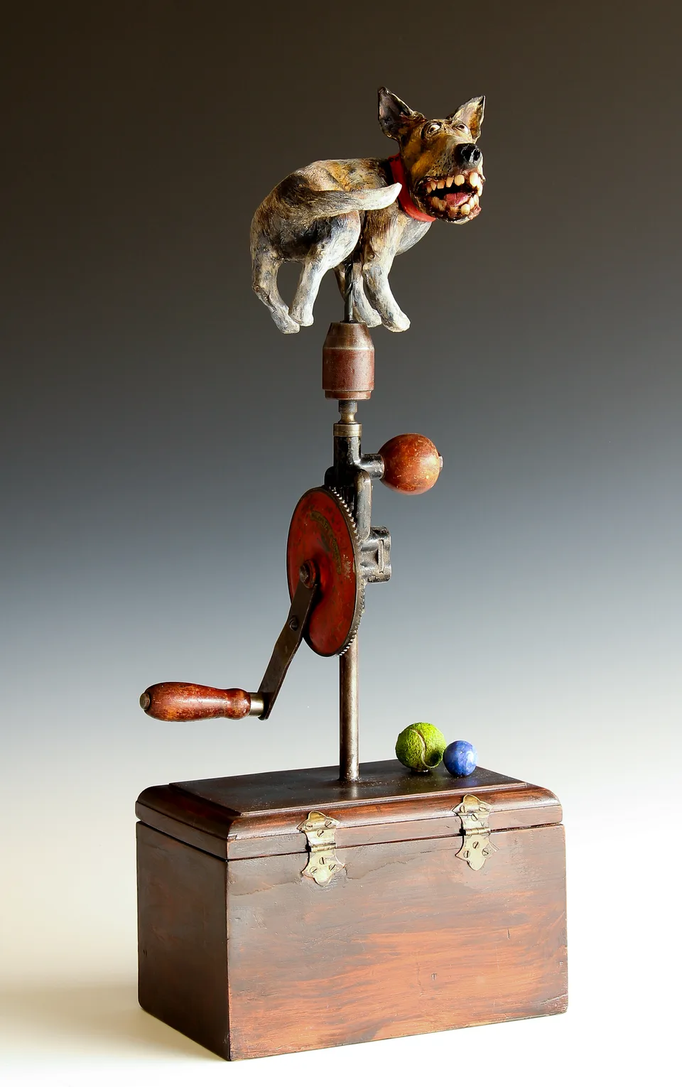 Chase — ceramic and mixed-media sculpture by Steve Jones