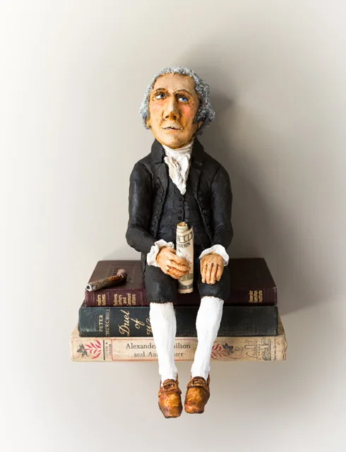 Hamilton — ceramic and mixed-media sculpture by Steve Jones