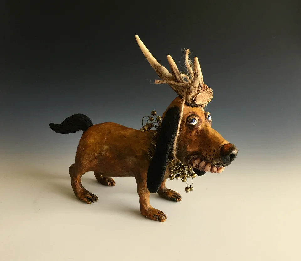 Max — ceramic and mixed-media sculpture by Steve Jones
