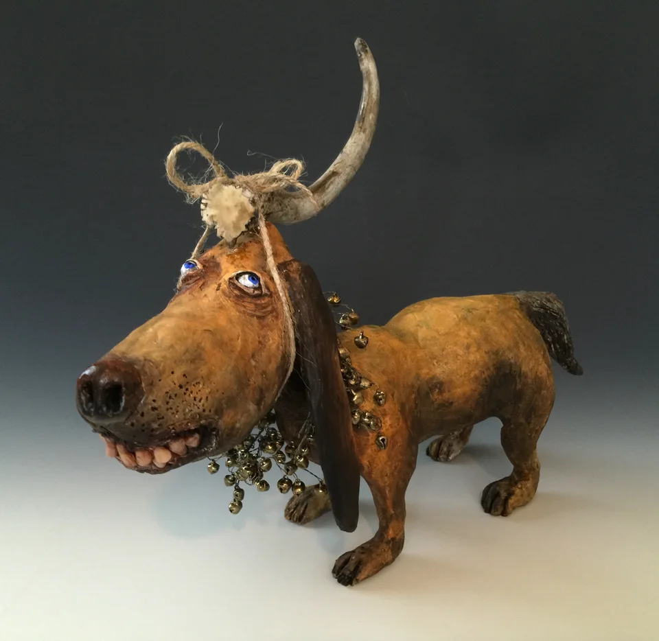 Max — ceramic and mixed-media sculpture by Steve Jones