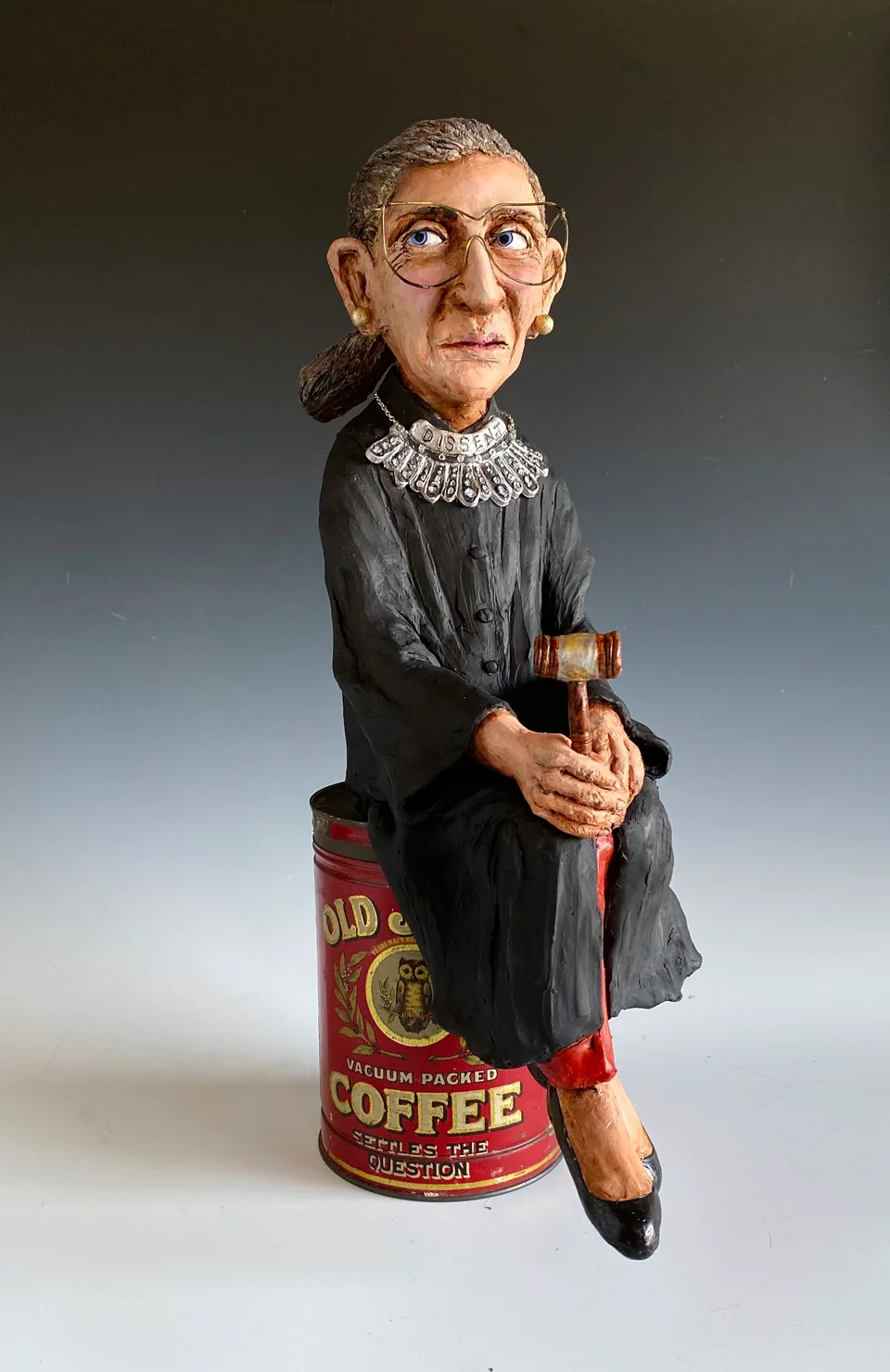 RBG — ceramic and mixed-media sculpture by Steve Jones