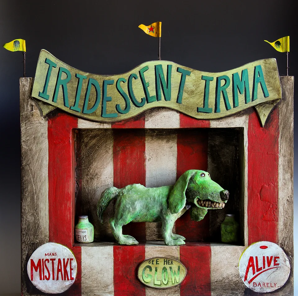 Iridescent Irma — ceramic and mixed-media sculpture by Steve Jones