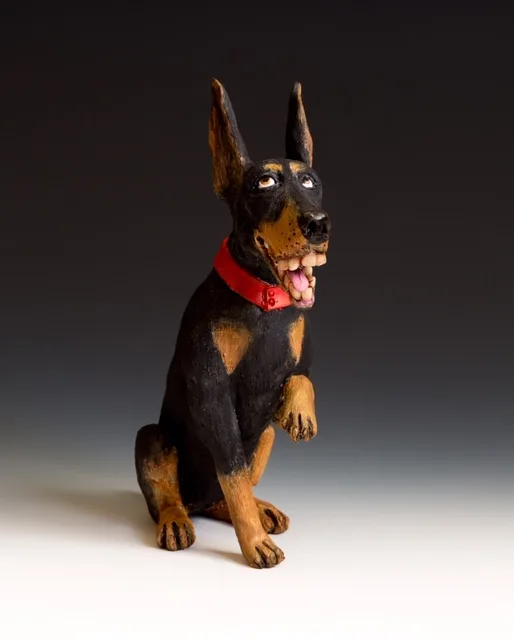 Lefty — ceramic and mixed-media sculpture by Steve Jones