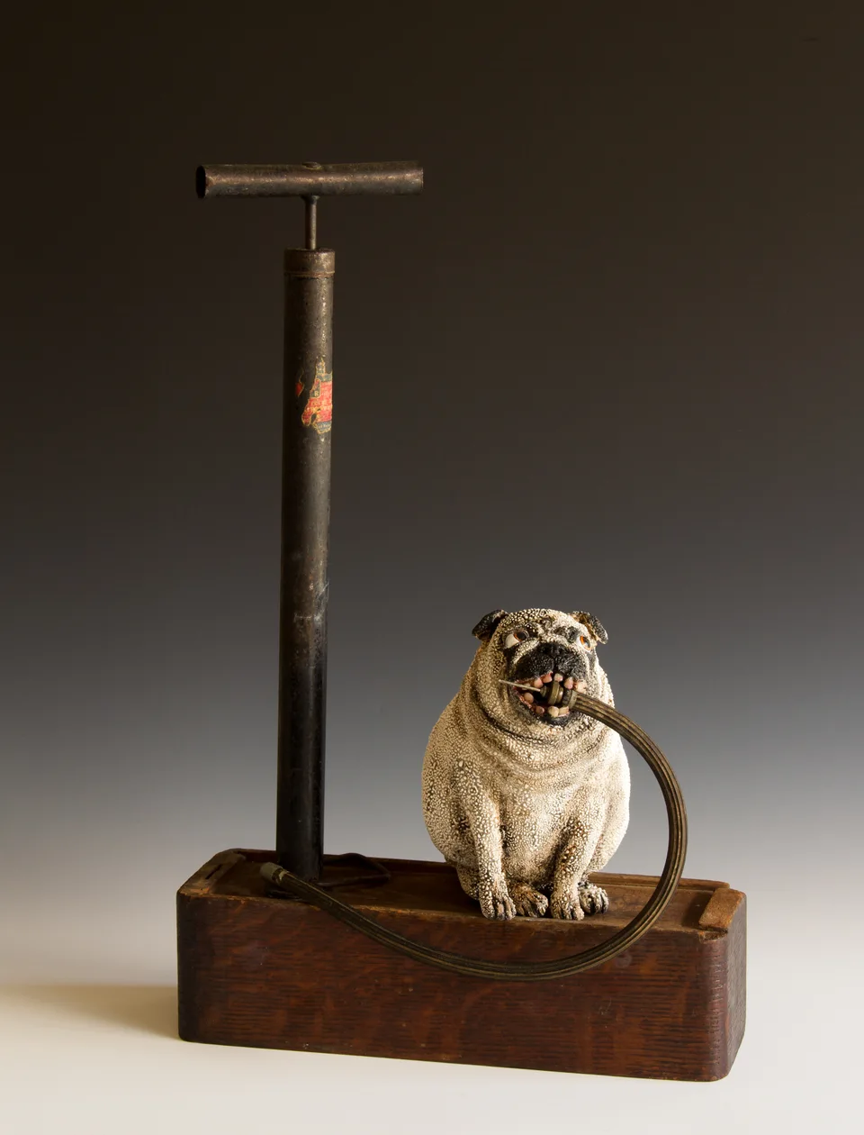 Plump Pug — ceramic and mixed-media sculpture by Steve Jones